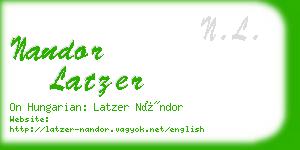 nandor latzer business card